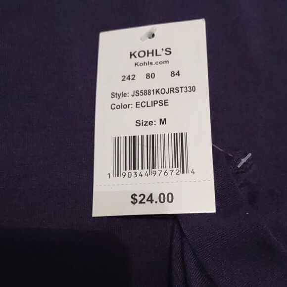 New‎ Awake Size M Navy top with cuff sleeves, pink Nope Not Today - Picture 6 of 6